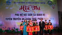 Bắc Ninh: Sôi nổi cuộc thi phụ nữ hát quan họ tuyên truyền an toàn thực phẩm